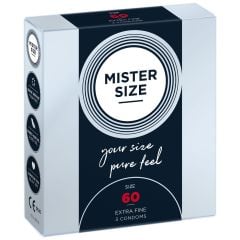 MISTER SIZE - pure feel Condoms - Size 60 mm (3 pack)