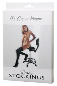 Sharon Sloane Latex Stockings Black Small