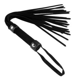 Strict Short Suede Flogger Black