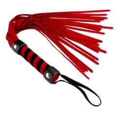 Strict Short Suede Flogger Red