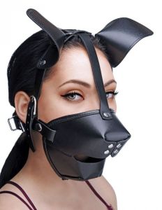 Master Series Puppy Play Hood With Breathable Ball Gag