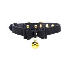 Golden Kitty Cat Bell Collar - Black/Gold