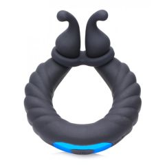 Trinity For Men 10x Cobra Dual Stimulation Silicone Cock Ring Black