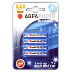 Agfa Agfa Alkaline Aaa 4 Batteries Per Card Blue