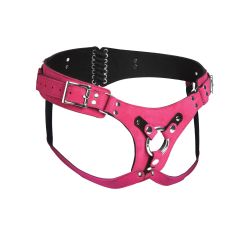Bodice Deluxe Leather Corset Harness - Pink