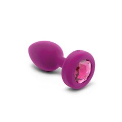 b-Vibe Vibrating Jewel Plug S/M Fuschia