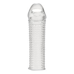 Blue Line 6.5inch Clear Textured Penis Enhancing Sleeve Extension