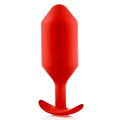 B-Vibe Snug Plug 6 Weighted Butt Plug Red