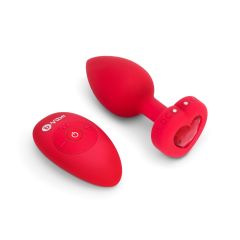 Vibrating Heart Plug Red M/L