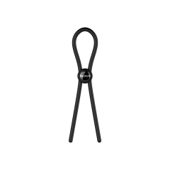 FORGE Single Adjustable Lasso Silicone Cock Ring - Black