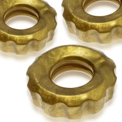 Hunkyjunk Super Huj 3-Pack Cockrings in Metallic Bronze