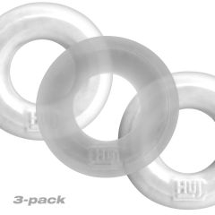 Hunkyjunk HUJ3 Cock Ring 3 Pack White Ice