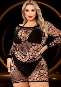 Long Sleeve Mini Dress Black Q