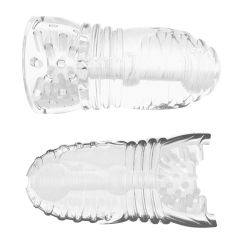 Me You Us Glacier Dual End Stroker Male Masturbator Transparent Os