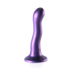 Ouch Ultra Soft Silicone Curvy G Spot Dildo 7inch Metallic Purple