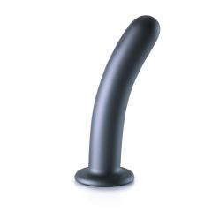 Ouch Smooth Silicone G Spot Dildo 7inch Metallic Grey