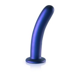 Ouch Smooth Silicone G Spot Dildo 7inch Metallic Blue