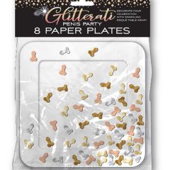 Little Genie Glitterati Penis Party Plates