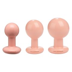 The Classic Round Butt Plug 3 piece set Vanilla