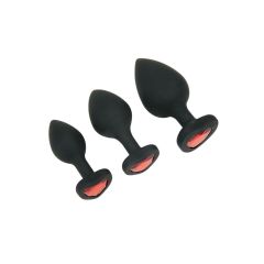 WS HEARTBREAKER 3PC JEWELED ANAL SET