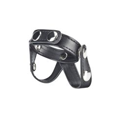 Blue Line V Style Cockring with Ball Divider