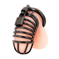 DELUXE CHASTITY COCK CAGE - BLACK