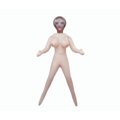 Hussy Standing Pose PVC Inflatable Love Doll With 3 Tempting Love Holes Blonde