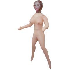 Hussy Standing Pose Pvc Inflatable Love Doll With 3 Tempting Love Holes Brunette
