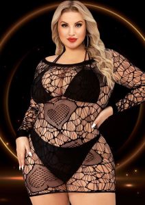 Long Sleeve Mini Dress Black Q