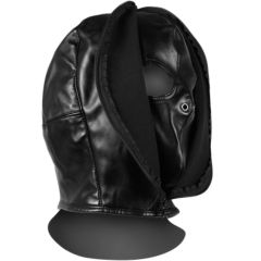 Zipup Bondage Mask  Black