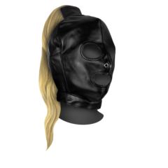 Mask with Blonde Ponytail  Black