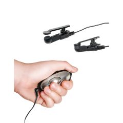 Fetish Fantasy Series Shock Therapy Nipple Clamps - Black/Silver