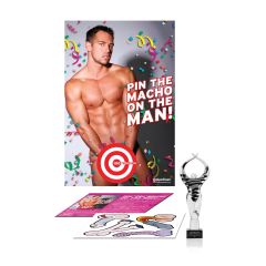 Bachelorette Party Favors Pin The Macho On The Man - Multi
