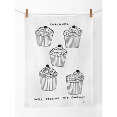 Cupcakes David Shrigley Tea Towel