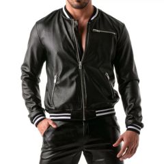 TOF Paris Pilot Bomber Jacket Black White