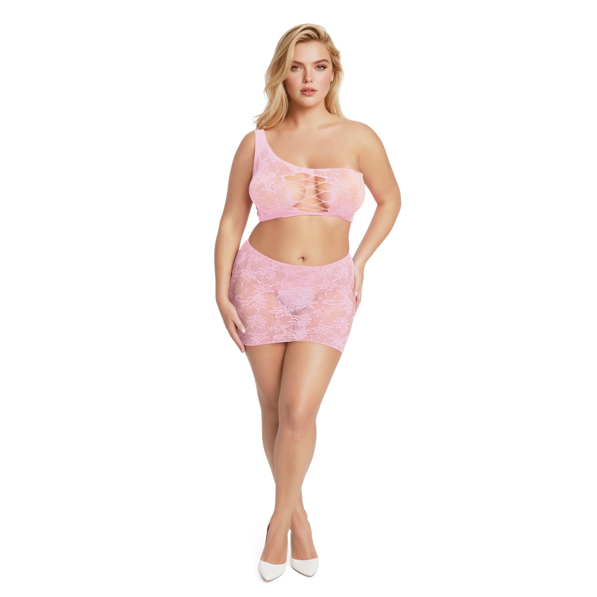 Me You Us 2 Piece Lace Set Pink Queen Size - Me You Us Lingerie - Lingerie & Underwear - adult product at KS Store
