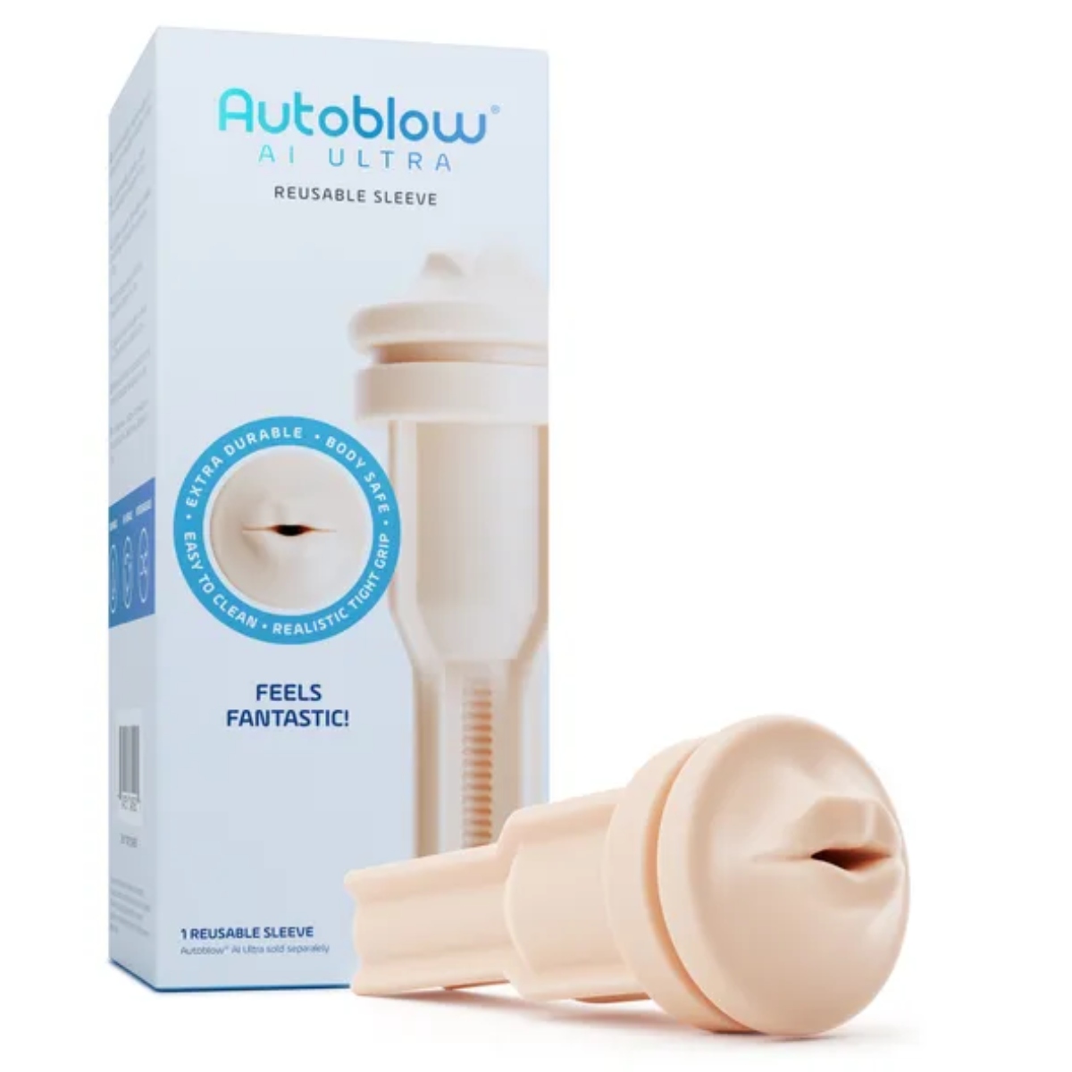 Autoblow AI Ultra Reusable Mouth Sleeve Vanilla - Autoblow - Toys & Accessories - adult product at KS Store