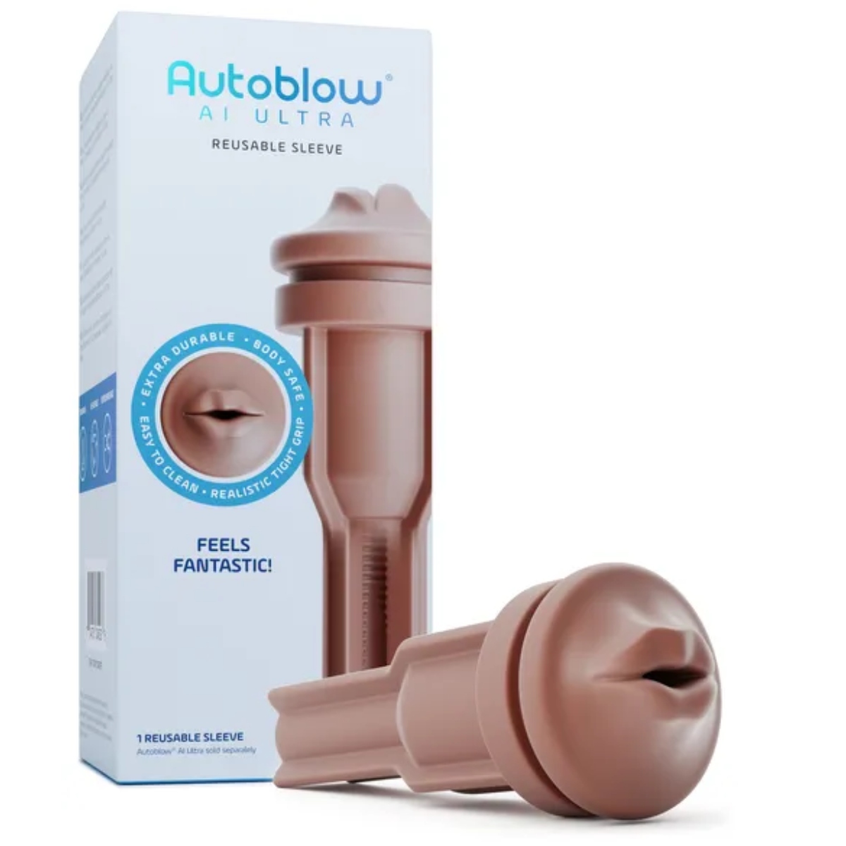 Autoblow AI Ultra Reusable Mouth Sleeve Vanilla - Autoblow - Toys & Accessories - adult product at KS Store