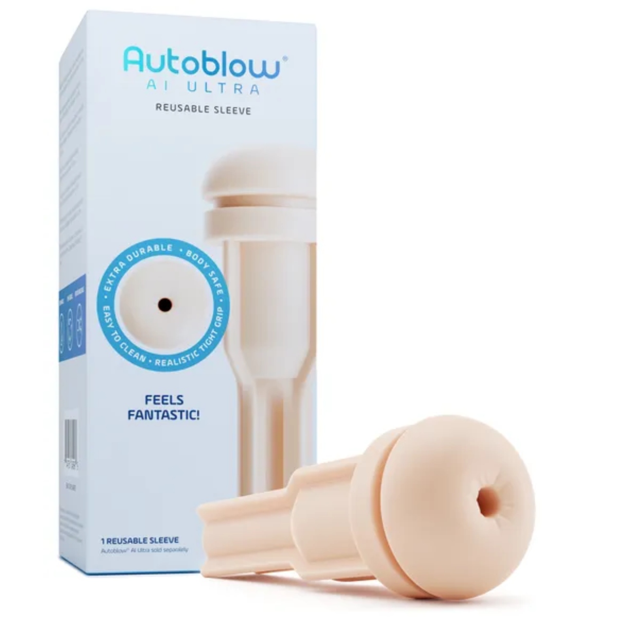 Autoblow AI Ultra Reusable Anal Sleeve Vanilla - Autoblow - Anal Play - adult product at KS Store