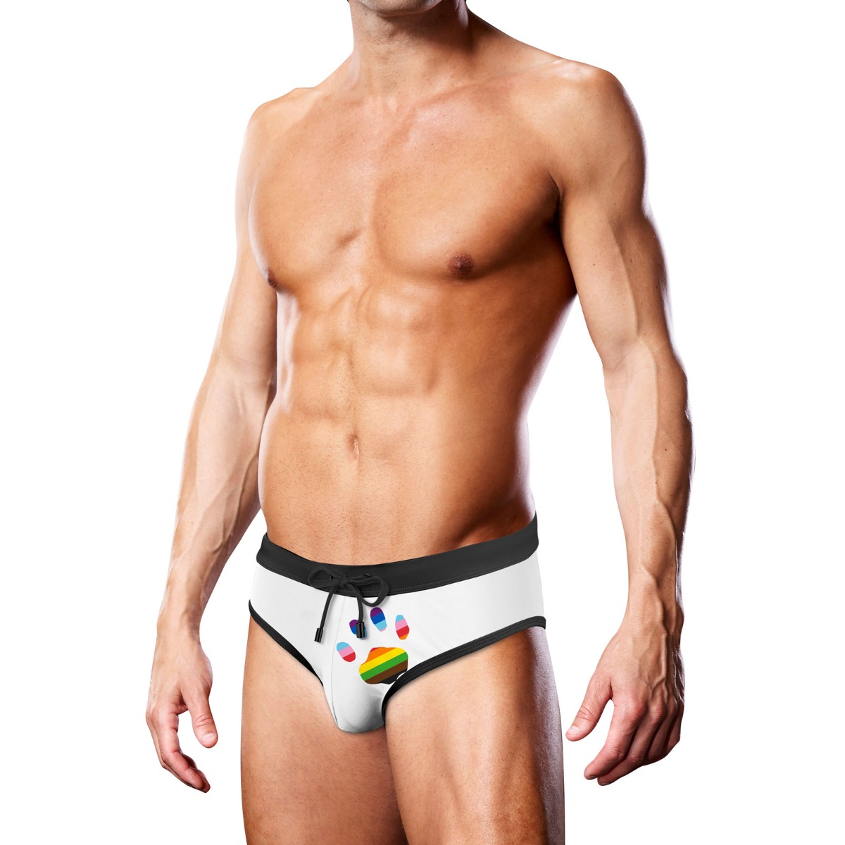 Prowler Swim Brief White Oversized Paw Medium - Prowler - Lingerie & Underwear - adult product at KS Store