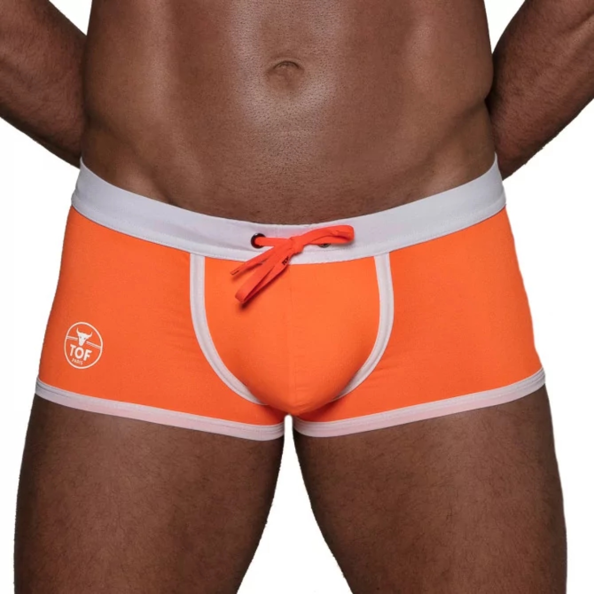 Neon Swim Trunks Orange - Size : M - TOF Paris - Lingerie & Underwear - adult product at KS Store