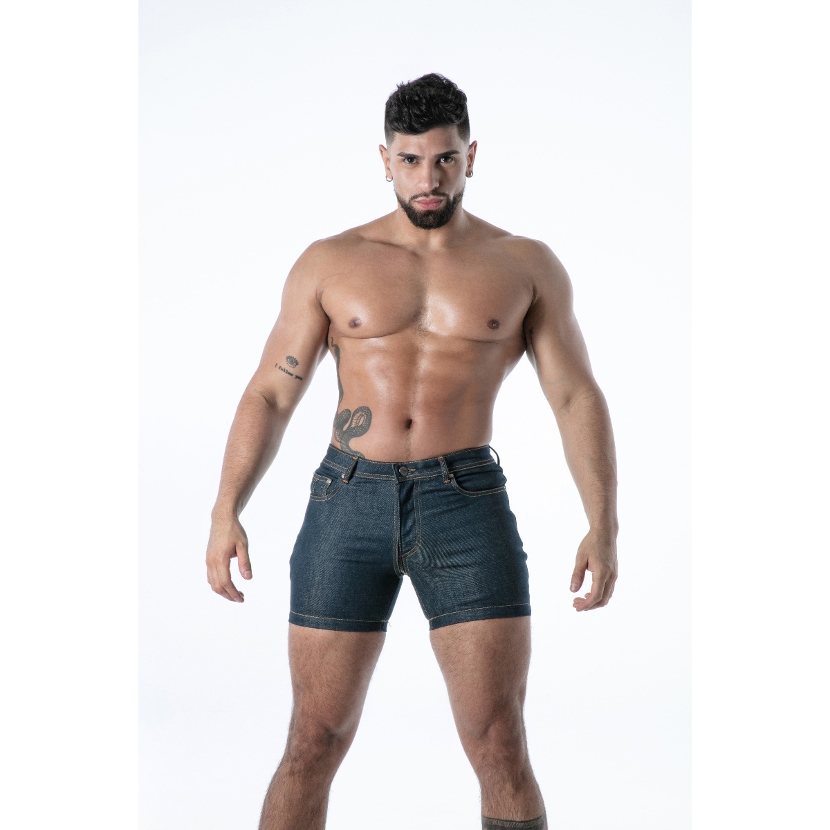 TOF Paris Raw Denim Full-Zip Shorts X Large - TOF Paris - Lingerie & Underwear - adult product at KS Store