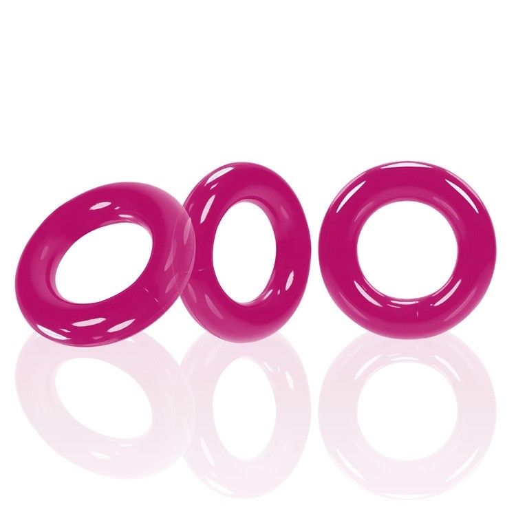 Willy Rings 3 Pack Cockrings Hot Pink - Oxballs - Lingerie & Underwear - adult product at KS Store