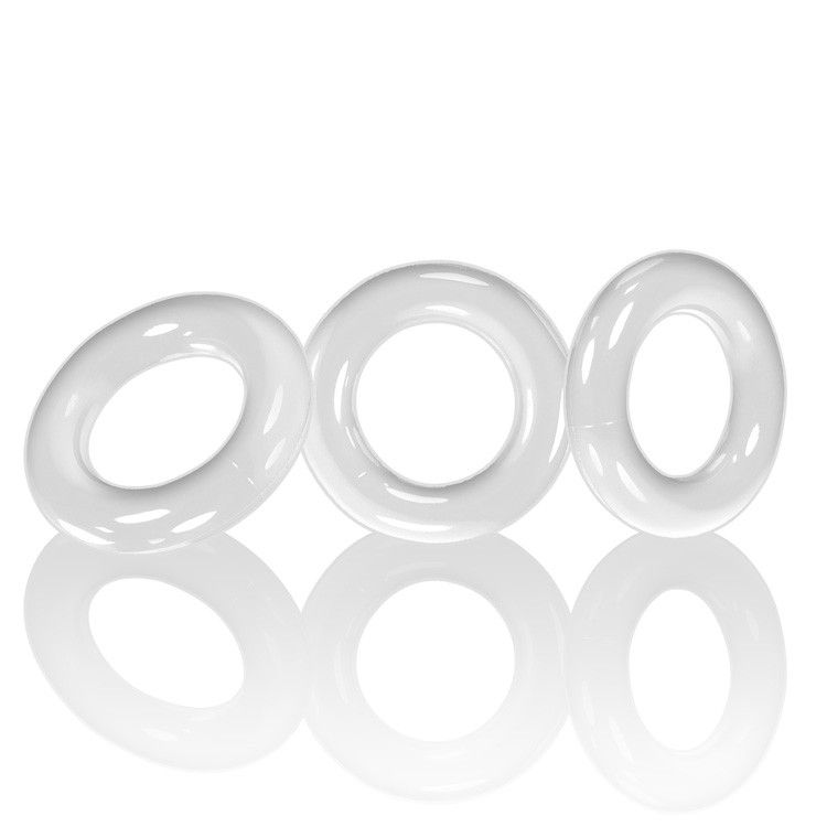 Willy Rings 3 Pack Cockrings White - Oxballs - Lingerie & Underwear - adult product at KS Store