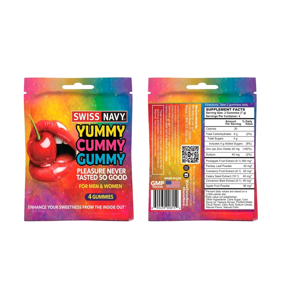 Yummy Cummy Gummy 4 Pack - Swiss Navy - General - adult product at KS Store